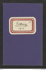 Seite 1, Tagebuch "Göttweig | 1931" (NHMW-PRAE-BBB-73)